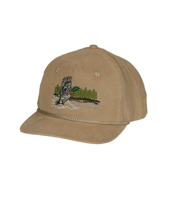 Load image into Gallery viewer, Banded Corduroy Goat Rope Cap Mens Hats - Fort Thompson
