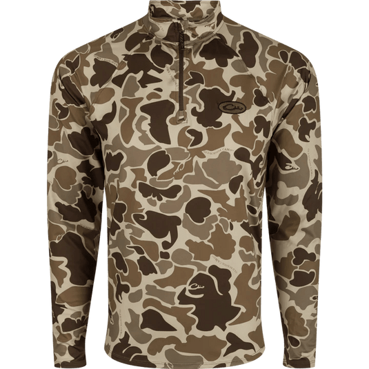 Drake EST Microlite Quarter Zip Pullover Mens Shirts- Fort Thompson