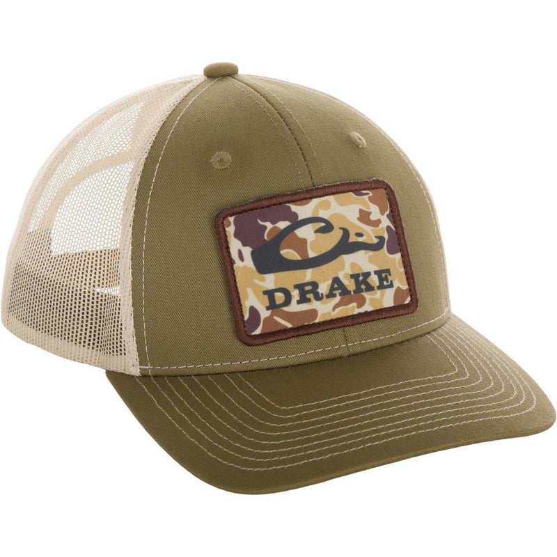 Load image into Gallery viewer, Drake Old School Patch Mesh Back Cap Mens Hats- Fort Thompson
