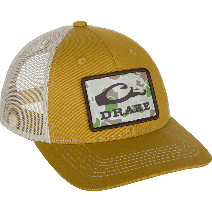 Load image into Gallery viewer, Drake Old School Patch Mesh Back Cap Mens Hats- Fort Thompson
