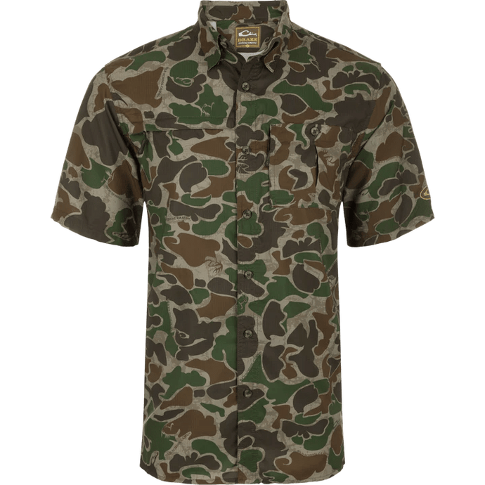 Drake Short - Sleeved Flyweight Camo Hunting Shirt Mens Shirts - Fort Thompson