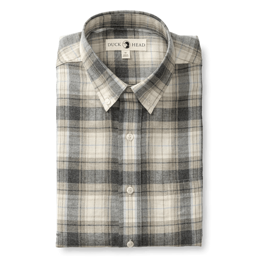 Duck Head Cotton Flannel Sport Rolland Plaid Shirt Mens Shirts - Fort Thompson