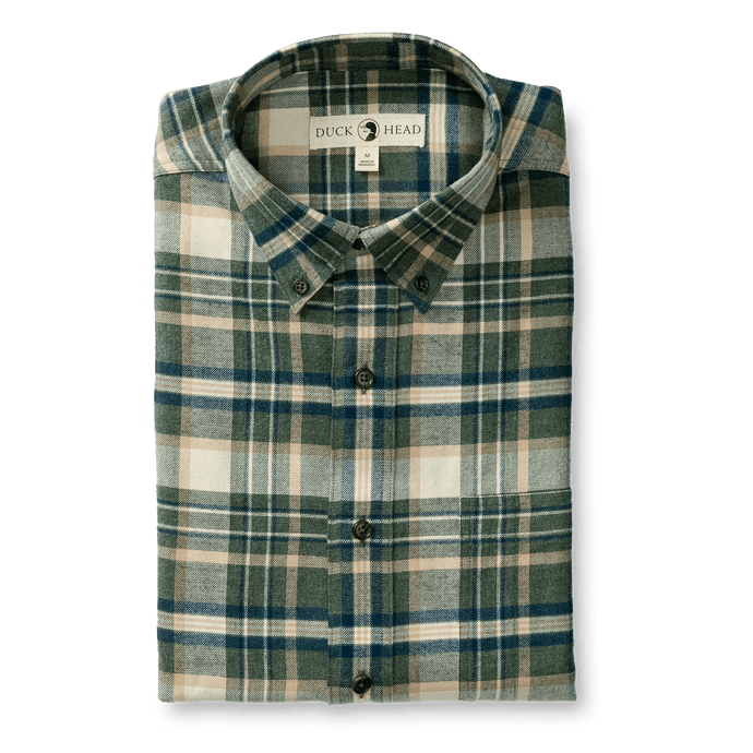 Duck Head Cotton Flannel Sport Stoker Plaid Shirt Mens Shirts - Fort Thompson