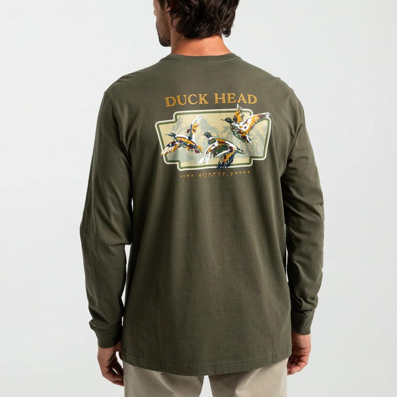 Load image into Gallery viewer, Duck Head Long Sleeve Flying Mallard T-Shirt Mens Shirts - Fort Thompson
