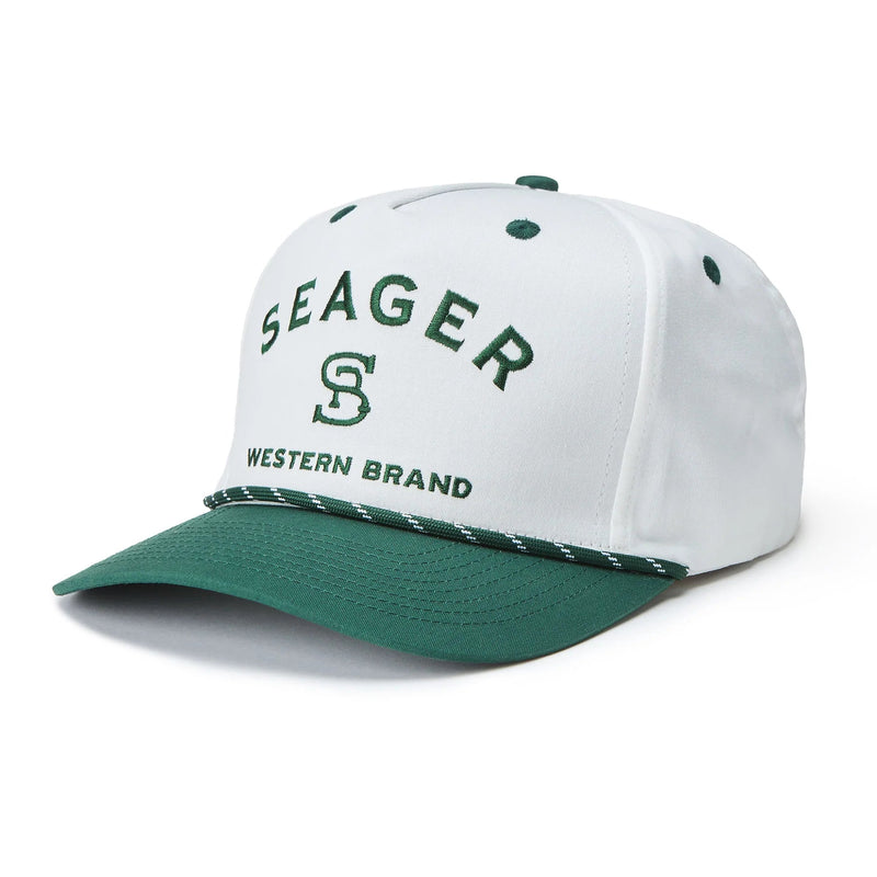 Load image into Gallery viewer, Seager Branded Snapback Cream/Geen Mens Hats - Fort Thompson
