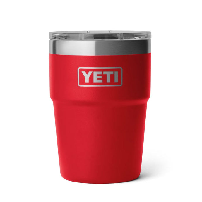 YETI Rambler 16 oz Stackable Pint with MagSlider Lid in the color Rescue Red.