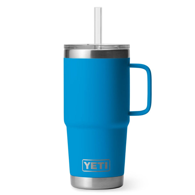 Load image into Gallery viewer, Yeti Rambler 25 OZ Straw Mug in the color Big Wave Blue.
