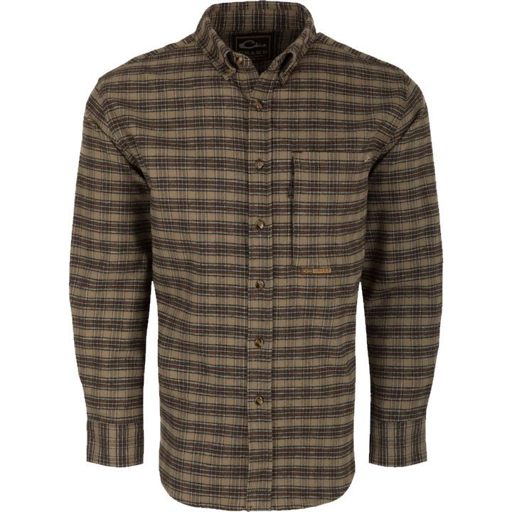 Load image into Gallery viewer, Drake Autumn Brushed Twill Plaid Long Sleeve Shirt Mens Shirts- Fort Thompson
