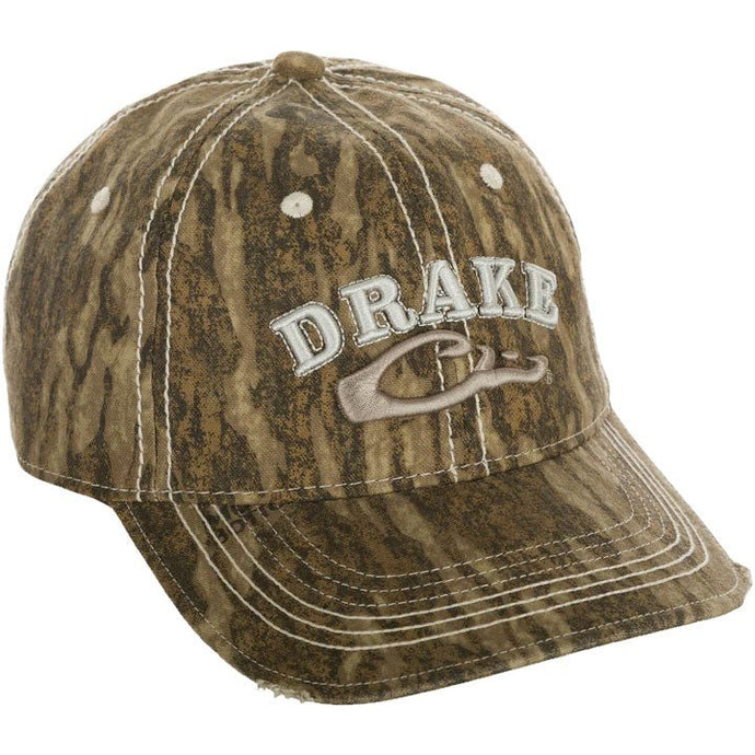 Drake Distressed 6-Panel Ball Cap in the color Bottomland.