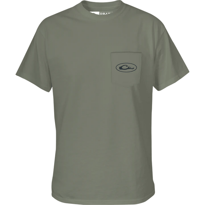 Drake Mallard Circle T-Shirt Short Sleeve Mens T-Shirts- Fort Thompson