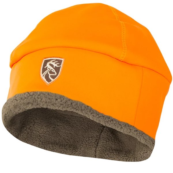 Drake Non-Typical Silencer Sherpa Fleece Beanie with Agion Active XL in the color Blaze Orange. 