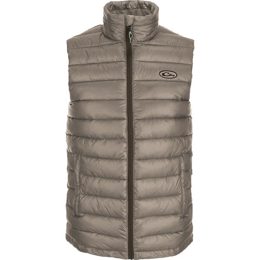 Drake Solid Double-Down Vest in the color Desert Palm.