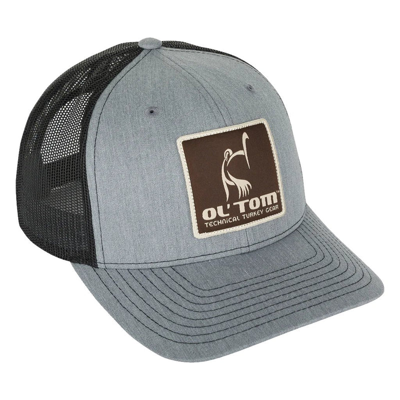 Load image into Gallery viewer, Ol&#39; Tom Mesh Back Patch Cap in the color Grey/Black.
